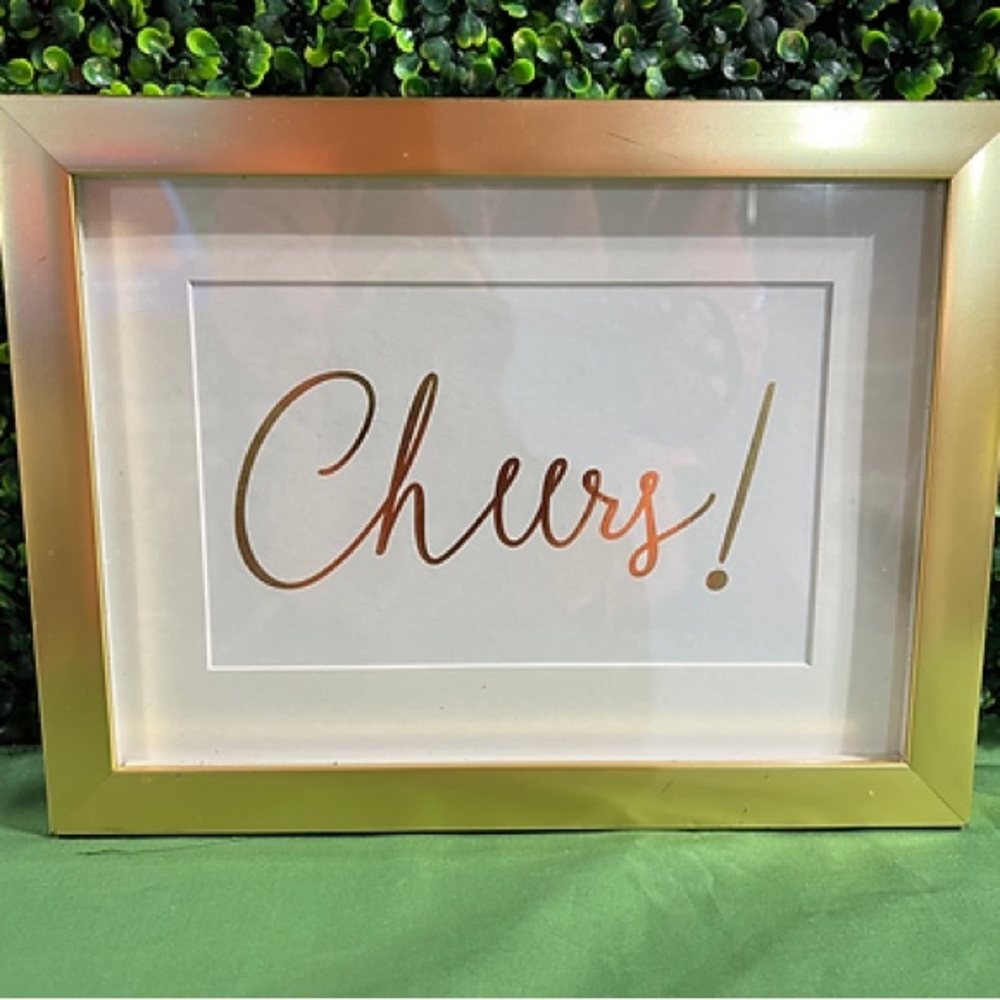Gold Framed Cheers Wall Art